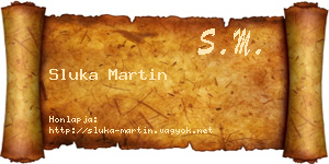Sluka Martin névjegykártya